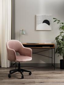 Zamatová kancelárska stolička s opierkami Rachel, Zamatová staroružová, Š 69 x H 74 cm