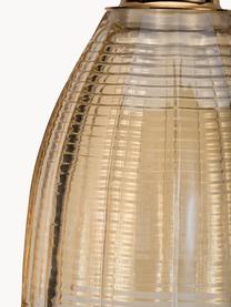 Lampadario piccolo in vetro Gleaming Gold, Paralume: vetro, Baldacchino: metallo, Decorazione: metallo, Dorato, Ø 13 x Alt. 14 cm