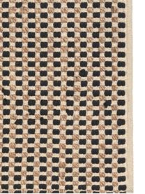 Vloerkleed Fiesta van katoen/jute, 55% Chindi katoen, 45% jute, Zwart, beige, B 150 x L 200 cm (maat S)