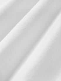 Baumwollperkal-Kopfkissenbezug Abra mit Fransen, Webart: Perkal Fadendichte 165 TC, Weiß, B 40 x L 80 cm