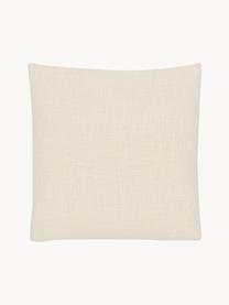 Housse de coussin blanc crème Penny, 100 % coton, Blanc crème, larg. 45 x long. 45 cm