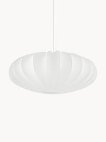 Stoffen hanglamp Mamsell, Lampenkap: 60% polyester, 40% rayon, Wit, Ø 55 x H 21 cm
