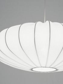 Lámpara de techode tela Mamsell, Pantalla: 60% poliéster, 40% rayón, Estructura: metal recubierto, Blanco, Ø 55 x Al 21 cm