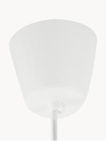 Stoffen hanglamp Mamsell, Lampenkap: 60% polyester, 40% rayon, Wit, Ø 55 x H 21 cm