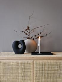 Plateau décoratif Tray, Acier inoxydable, revêtement par poudre, Noir, larg. 50 x long. 18 cm
