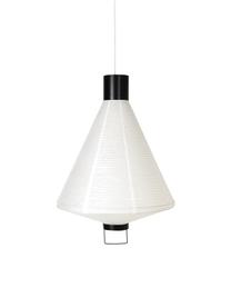 Moderne hanglamp Ritta van papier, Lampenkap: papier, Wit, zwart, Ø 47 x H 68 cm