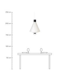 Moderne hanglamp Ritta van papier, Lampenkap: papier, Wit, zwart, Ø 47 x H 68 cm