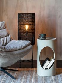 Okrúhly kovový pomocný stolík Sai, Kov s práškovým náterom, Svetlobéžová, Ø 30 x V 56 cm