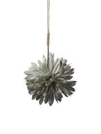 Handgemaakte kerstboomhanger Florisa, 2 stuks, Lichtgroen, Ø 10 x H 14 cm