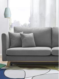 Sofa rozkładana z miejscem do przechowywania Triplo (3-osobowa), Tapicerka: 100% poliester, w dotyku , Nogi: metal lakierowany, Szara tkanina, S 216 x G 105 cm