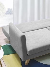 Sofa rozkładana z miejscem do przechowywania Triplo (3-osobowa), Tapicerka: 100% poliester, w dotyku , Nogi: metal lakierowany, Szara tkanina, S 216 x G 105 cm