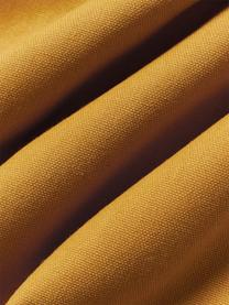 Housse de coussin hivernale avec slogan Janara, 100 % coton, Jaune moutarde, blanc, larg. 30 x long. 50 cm