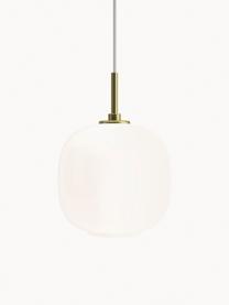 Lampada a sospensione in vetro soffiato VL45 Radiohus, varie misure, Paralume: vetro opalino soffiato a , Bianco, ottone, Ø 37 x Alt. 45 cm