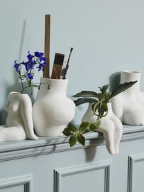 Designová váza Avaji, Keramika, Bílá, Š 16 cm, V 20 cm