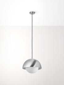 Závesná lampa Lucille, Biela, odtiene striebornej, Ø 35 x V 30 cm