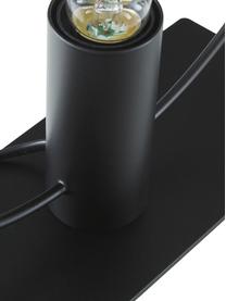 Kleine tafellamp Pria in industrieel design, Lampenkap: gepoedercoat metaal, Lampvoet: gepoedercoat metaal, Zwart, Ø 30 x H 33 cm