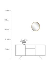 Miroir mural rond bambou Yori, Beige