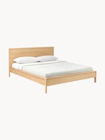 Cama de madera Tamica, con cabecero, Madera chapada en roble, Madera de roble, An 160 x L 200 cm