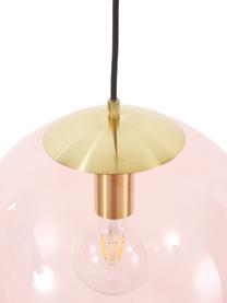 Závesná lampa zo skla Bao, Ružová, Ø 35 cm