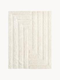 Načechraný koberec s vysokým vlasem a strukturovaným povrchem Genève, Krémově bílá, Š 300 cm, D 400 cm (velikost XL)