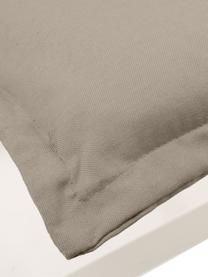 Einfarbige Hochlehner-Stuhlauflage Panama, Bezug: 50% Baumwolle, 50% Polyes, Beige, B 42 x L 120 cm