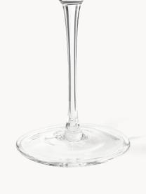 Copas de vino blanco de vidrio soplado artesanalmente Ellery, 4 uds., Vidrio, Transparente con borde dorado, Ø 9 x Al 21 cm, 400 ml