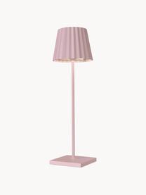 Prenosná stmievateľná stolová lampa do exteriéru Trellia, Lakovaný hliník, Ružová, Ø 15 x V 38 cm