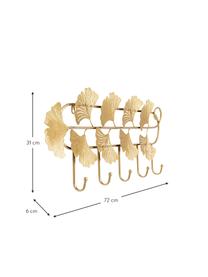 Appendiabiti in metallo Gingko, Acciaio verniciato a polvere, Oro, Larg. 72 x Alt. 31 cm