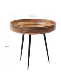 Malý kulatý odkládací stolek z mangového dřeva Bowl, Lakované mangové dřevo, Ø 40 cm, V 38 cm