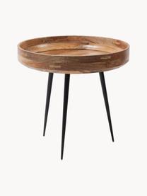 Stolik pomocniczy z drewna mangowego Bowl Table, Blat: drewno mangowe lakierowan, Nogi: stal malowana proszkowo, Drewno mangowe lakierowane, Ø 40 x 38 cm