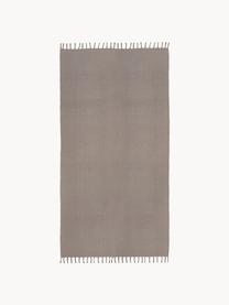 Tenký ručně tkaný bavlněný koberec Agneta, 100 % bavlna, Taupe, Š 70 cm, D 140 cm (velikost XS)
