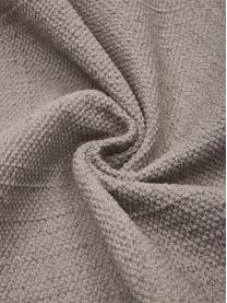 Dünner Baumwollteppich Agneta, handgewebt, 100 % Baumwolle, Taupe, B 70 x L 140 cm (Größe XS)
