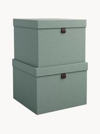 Komplet pudełek do przechowywania Tristan, 2 elem., Szałwiowy zielony, Komplet z różnymi rozmiarami