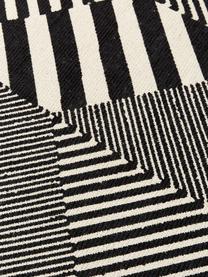 Tapis graphique noir et blanc Beely, Noir, blanc cassé