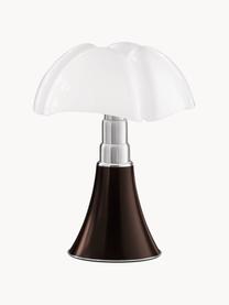 Přenosná stmívatelná stolní LED lampa Pipistrello, Tmavě hnědá, matná, Ø 27 cm, V 35 cm