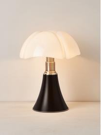 Přenosná stmívatelná stolní LED lampa Pipistrello, Tmavě hnědá, matná, Ø 27 cm, V 35 cm