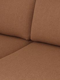 Sofa Moby (3-Sitzer), Bezug: Polyester Der hochwertige, Gestell: Massives Kiefernholz, FSC, Füße: Metall, pulverbeschichtet, Webstoff Braun, B 220 x T 95 cm