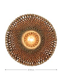 Applique con spina Bali, Paralume: bambù, Beige, nero, Ø 44 x Alt. 44 cm