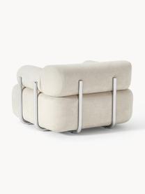 Fauteuil lounge Stella, Tissu blanc cassé, larg. 111 x prof. 100 cm