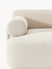 Loungesessel Stella, Bezug: 85 % Polyester, 15 % Baum, Gestell: Massives Fichtenholz, PEF, Webstoff Off White, B 111 x T 100 cm