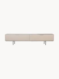 Credenza Tave, Gambe: metallo rivestito, Legno Sungkai, laminato beige, Larg. 167 x Alt. 36 cm