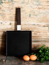 Tamagoyaki pánev The Omelette, Stříbrná, černá, tmavé dřevo, Š 21 cm, V 3 cm