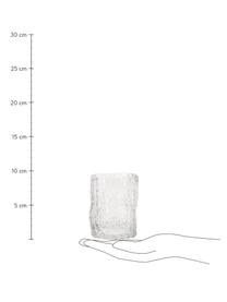 Bicchiere acqua dalla forma organica Coco 6 pz, Vetro, Trasparente, Ø 7 x Alt. 9 cm, 330 ml