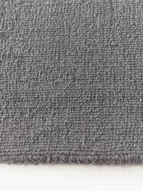 Tapis en coton tissé main Lora, Gris foncé, larg. 80 x long. 150 cm (taille XS)