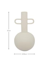 Vase grès blanc crème Kindness, Grès cérame, Blanc crème, mat, Ø 18 x haut. 32 cm