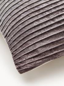 Kissenhülle Hattie mit besticktem Muster, Vorderseite: 60 % Viskose, 40 % Baumwo, Rückseite: 100 % Baumwolle, Grau, Mauve, B 45 x L 45 cm
