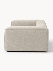 Sofa modułowa z mieszanki lnu Lennon (3-osobowa), Tapicerka: 50% wiskoza, 25% len, 15%, Nogi: tworzywo sztuczne Ten pro, Szara mieszanka lnu, S 238 x G 119 cm