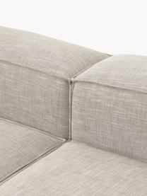 Sofa modułowa z mieszanki lnu Lennon (3-osobowa), Tapicerka: 50% wiskoza, 25% len, 15%, Nogi: tworzywo sztuczne Ten pro, Szara mieszanka lnu, S 238 x G 119 cm