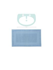 Tapis de bain unicolore Gentle, 100 % coton, Bleu de glace, larg. 50 x long. 80 cm