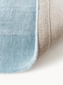 Laagpolig vloerkleed Kari, 100% polyester, GRS-gecertificeerd, Blauwtinten, B 80 x L 150 cm (maat XS)